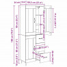 Highboard z szufladą Dąb rzemieślniczy 69,5 x 34 x 180 cm