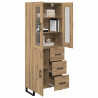 Highboard 2 pcs Dąb rzemieślniczy Materiał drewnopochodny