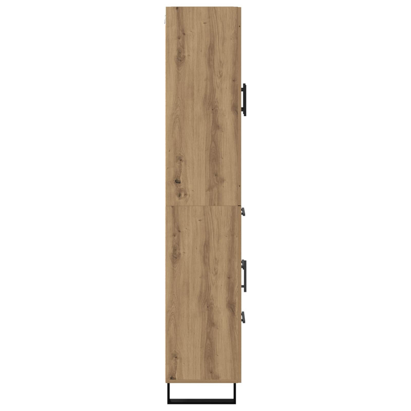 Highboard 2 pcs Dąb rzemieślniczy Materiał drewnopochodny