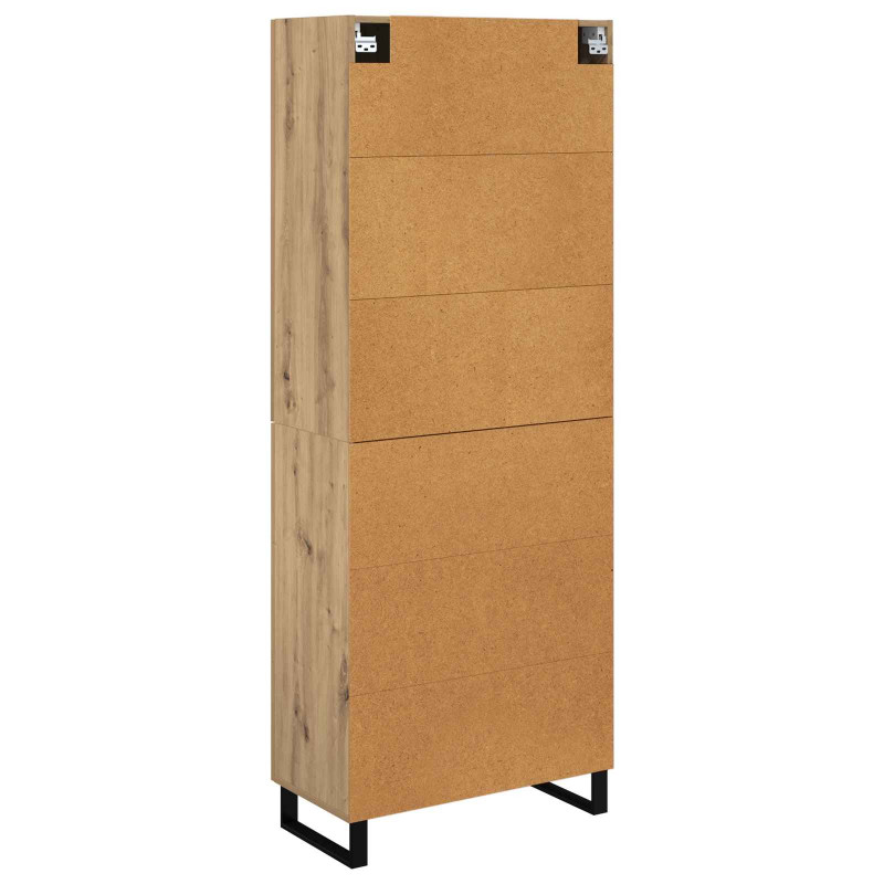 Highboard 2 pcs Dąb rzemieślniczy Materiał drewnopochodny