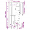 Highboard 2 pcs Dąb rzemieślniczy Materiał drewnopochodny