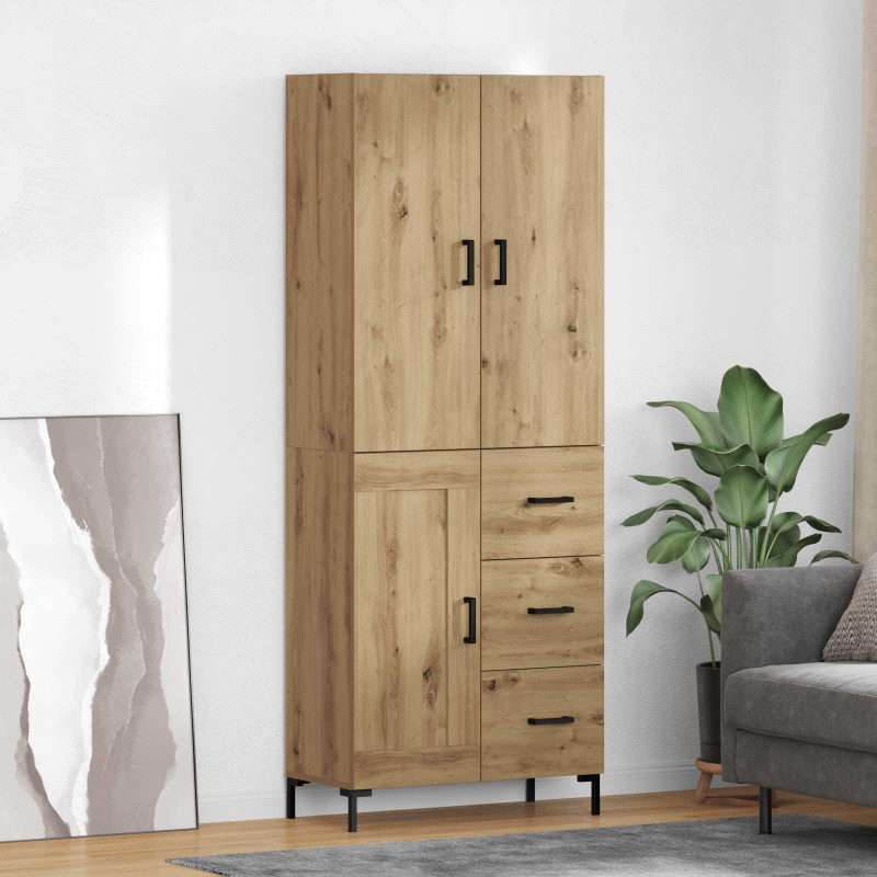 Highboard z szufladą Dąb rzemieślniczy 69,5 x 34 x 180 cm