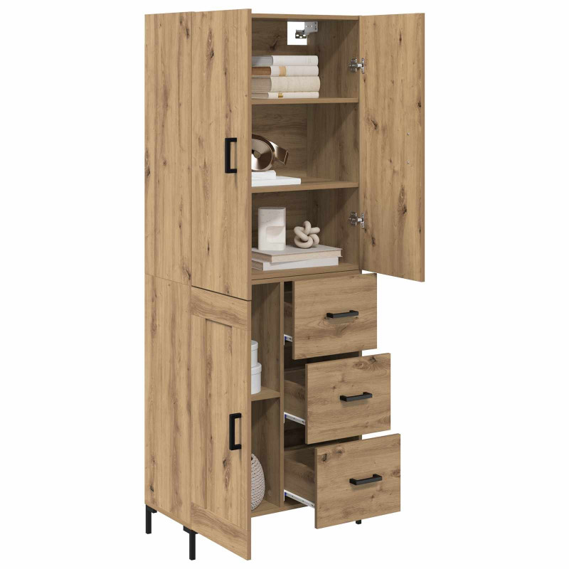 Highboard z szufladą Dąb rzemieślniczy 69,5 x 34 x 180 cm
