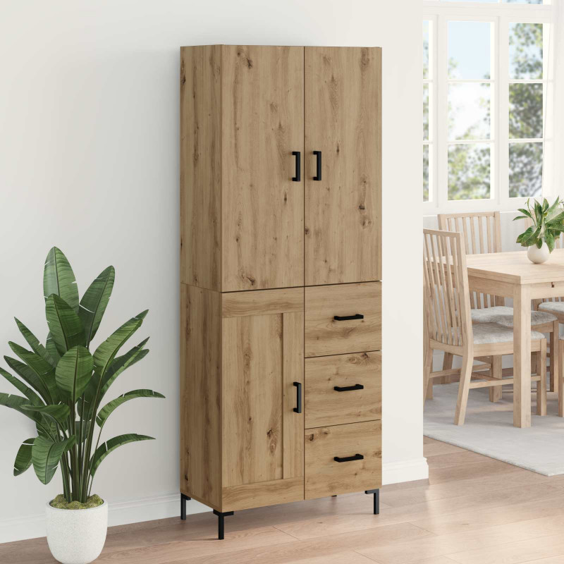 Highboard z szufladą Dąb rzemieślniczy 69,5 x 34 x 180 cm