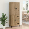 Highboard z szufladą Dąb rzemieślniczy 69,5 x 34 x 180 cm