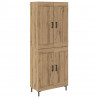Highboard 2 pcs Dąb rzemieślniczy Materiał drewnopochodny