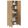 Highboard 2 pcs Dąb rzemieślniczy Materiał drewnopochodny