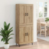Highboard 2 pcs Dąb rzemieślniczy Materiał drewnopochodny