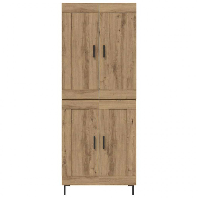 Highboard 2 pcs Dąb rzemieślniczy Materiał drewnopochodny