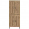Highboard 2 pcs Dąb rzemieślniczy Materiał drewnopochodny