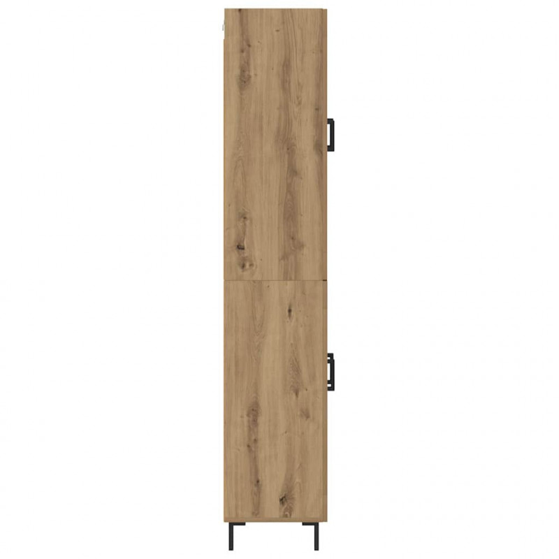 Highboard 2 pcs Dąb rzemieślniczy Materiał drewnopochodny