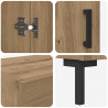 Highboard 2 pcs Dąb rzemieślniczy Materiał drewnopochodny