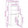 Highboard Dąb rzemieślniczy 69,5 x 34 x 180 cm