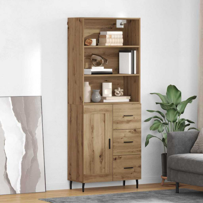 Highboard z szufladą Dąb rzemieślniczy 69,5 x 34 x 180 cm