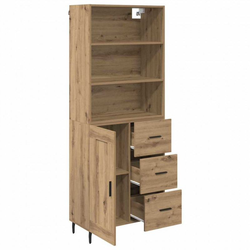 Highboard z szufladą Dąb rzemieślniczy 69,5 x 34 x 180 cm
