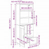 Highboard z szufladą Dąb rzemieślniczy 69,5 x 34 x 180 cm