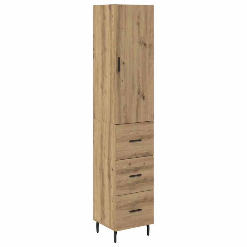 Highboard z szufladą Dąb rzemieślniczy 34,5 x 34 x 180 cm