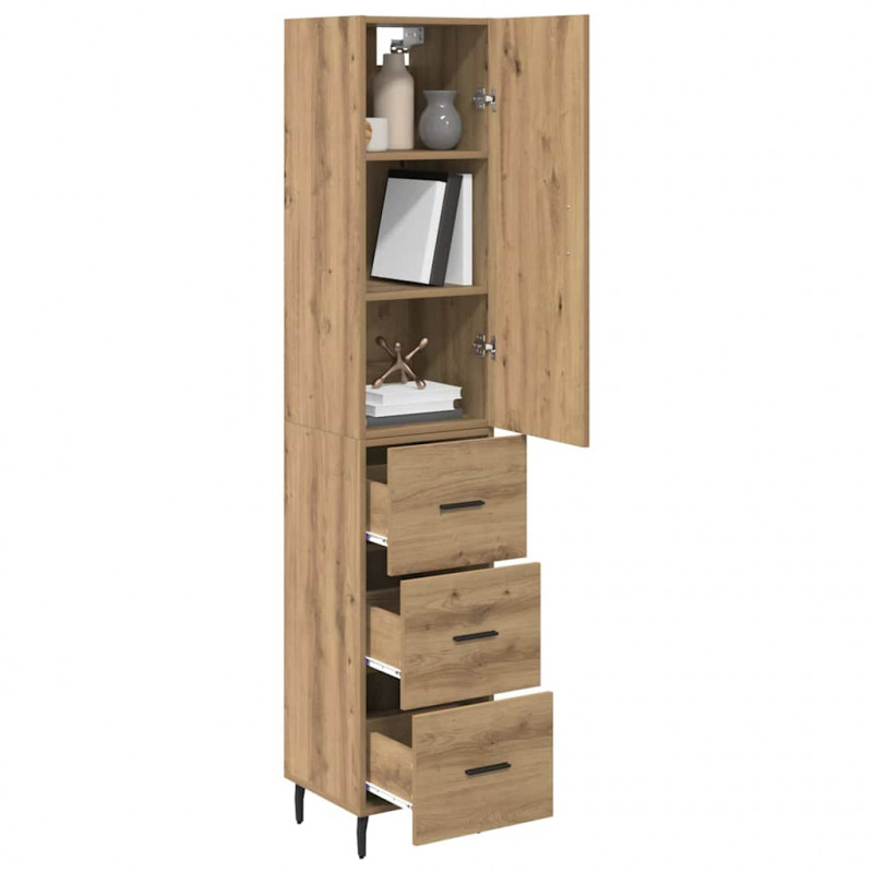 Highboard z szufladą Dąb rzemieślniczy 34,5 x 34 x 180 cm