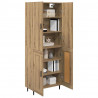Highboard 2 pcs Dąb rzemieślniczy Drewno inżynieryjne i szkło