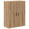 Highboard 2 pcs Dąb rzemieślniczy Drewno inżynieryjne i szkło