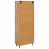 Highboard 2 pcs Dąb rzemieślniczy Drewno inżynieryjne i szkło