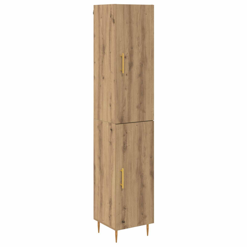 Highboard 2 pcs Dąb rzemieślniczy Materiał drewnopochodny
