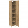 Highboard 2 pcs Dąb rzemieślniczy Materiał drewnopochodny