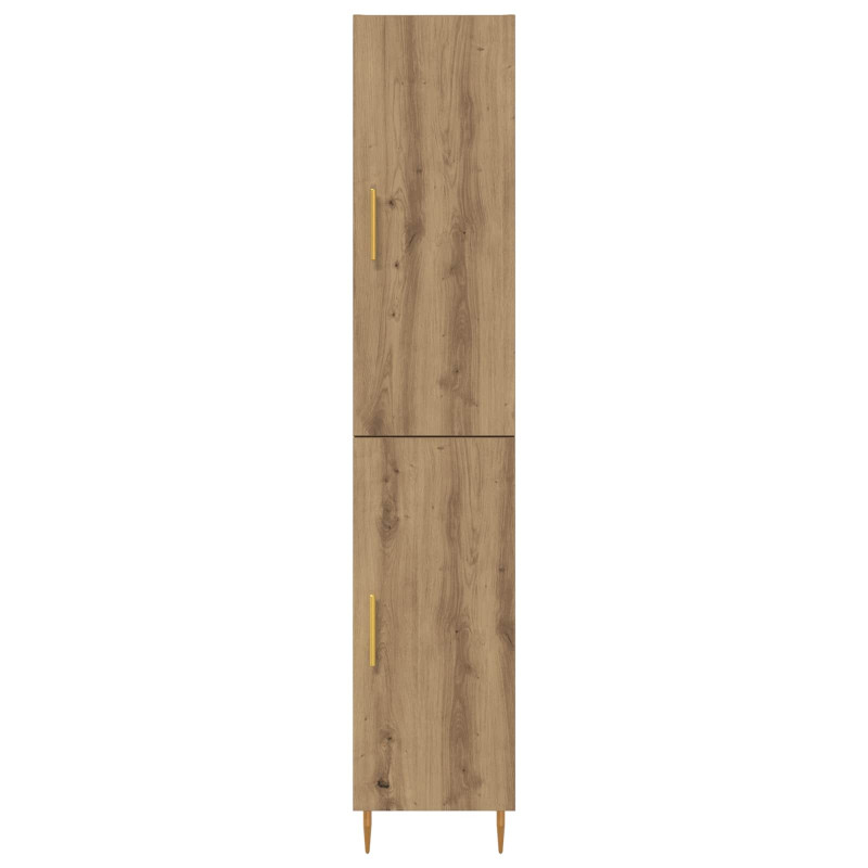 Highboard 2 pcs Dąb rzemieślniczy Materiał drewnopochodny