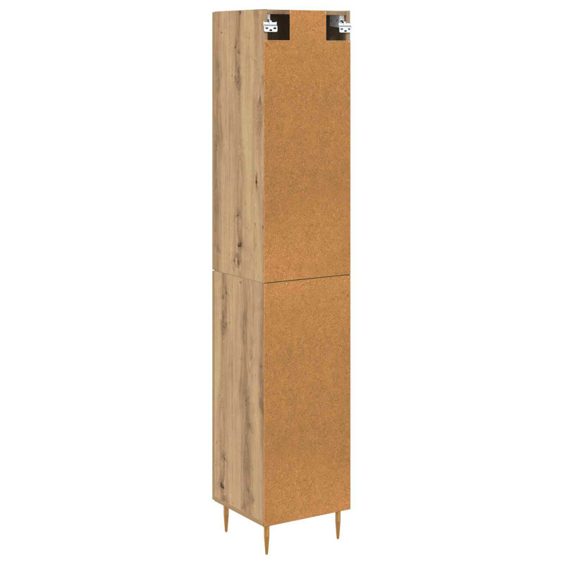 Highboard 2 pcs Dąb rzemieślniczy Materiał drewnopochodny