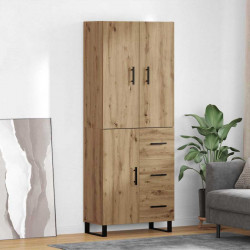 Highboard z szufladą 2 pcs Dąb rzemieślniczy 69,5 x 34 x 180 cm