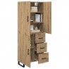 Highboard z szufladą 2 pcs Dąb rzemieślniczy 69,5 x 34 x 180 cm