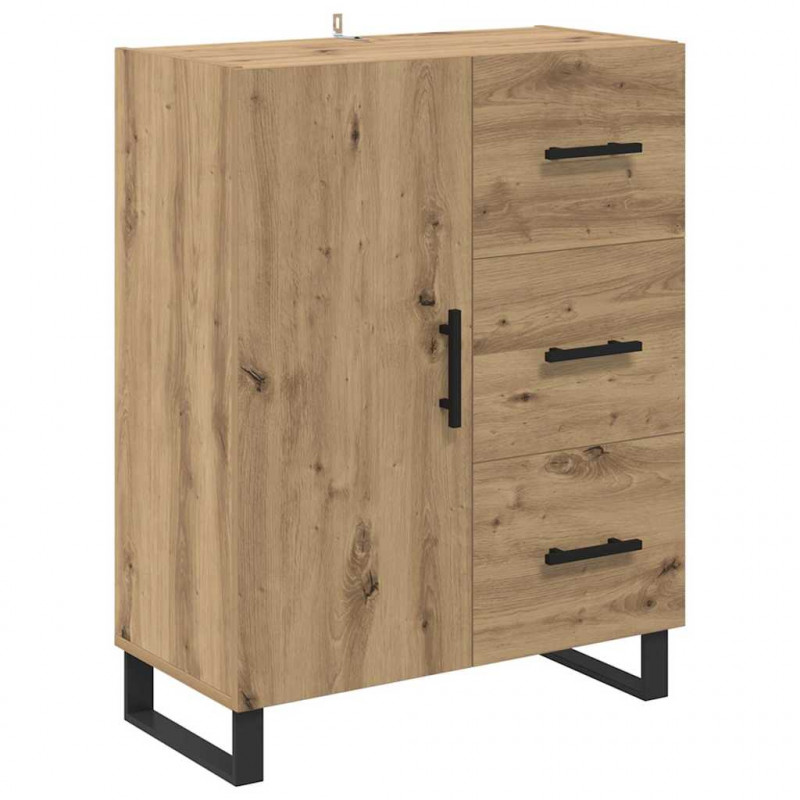 Highboard z szufladą 2 pcs Dąb rzemieślniczy 69,5 x 34 x 180 cm