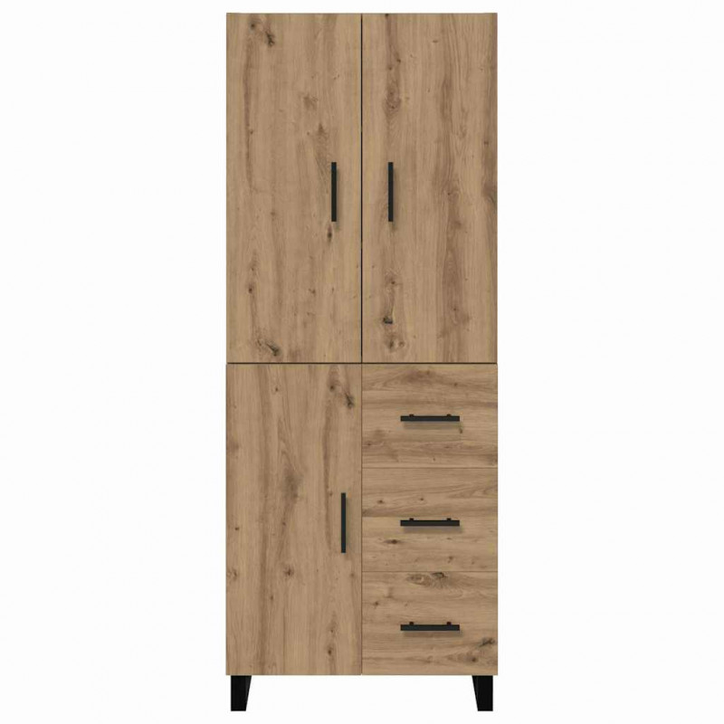 Highboard z szufladą 2 pcs Dąb rzemieślniczy 69,5 x 34 x 180 cm