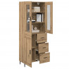 Highboard 2 pcs Dąb rzemieślniczy Materiał drewnopochodny