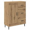 Highboard 2 pcs Dąb rzemieślniczy Materiał drewnopochodny