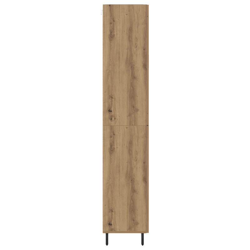 Highboard 2 pcs Dąb rzemieślniczy Materiał drewnopochodny