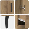 Highboard 2 pcs Dąb rzemieślniczy Materiał drewnopochodny