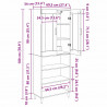 Highboard Dąb rzemieślniczy 69,5 x 34 x 180 cm