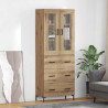 Highboard 2 pcs Dąb rzemieślniczy Materiał drewnopochodny
