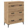 Highboard 2 pcs Dąb rzemieślniczy Materiał drewnopochodny