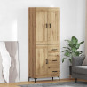 Highboard 2 pcs Dąb rzemieślniczy Materiał drewnopochodny