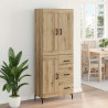 Highboard 2 pcs Dąb rzemieślniczy Materiał drewnopochodny