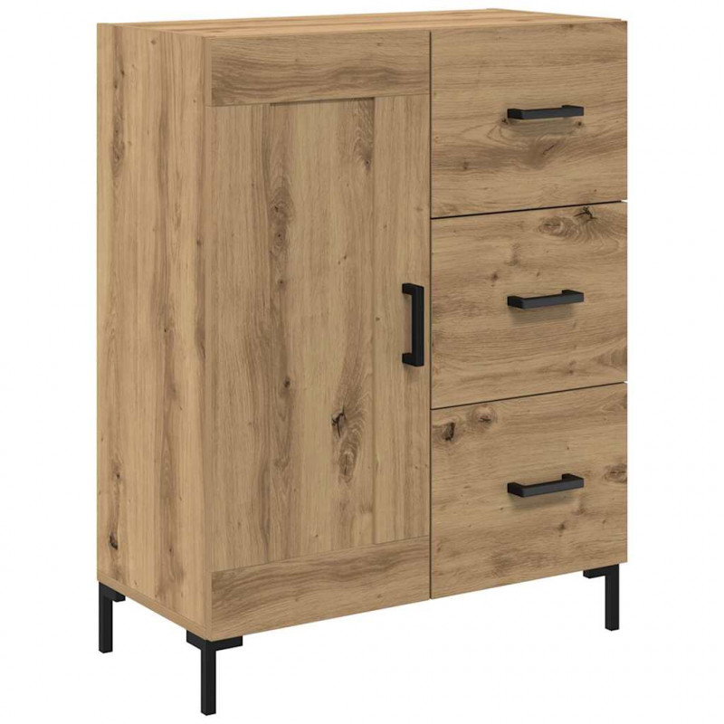 Highboard 2 pcs Dąb rzemieślniczy Materiał drewnopochodny