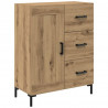 Highboard 2 pcs Dąb rzemieślniczy Materiał drewnopochodny