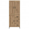 Highboard 2 pcs Dąb rzemieślniczy Materiał drewnopochodny