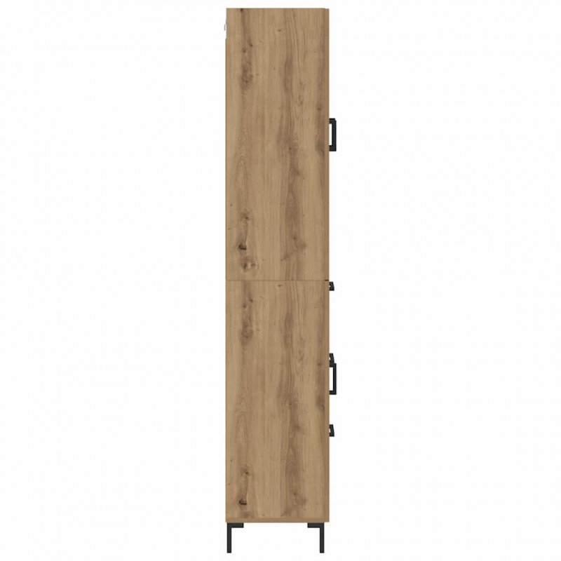Highboard 2 pcs Dąb rzemieślniczy Materiał drewnopochodny