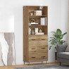 Highboard 2 pcs Dąb rzemieślniczy Materiał drewnopochodny