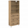 Highboard 2 pcs Dąb rzemieślniczy Materiał drewnopochodny