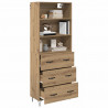 Highboard 2 pcs Dąb rzemieślniczy Materiał drewnopochodny