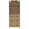 Highboard 2 pcs Dąb rzemieślniczy Materiał drewnopochodny